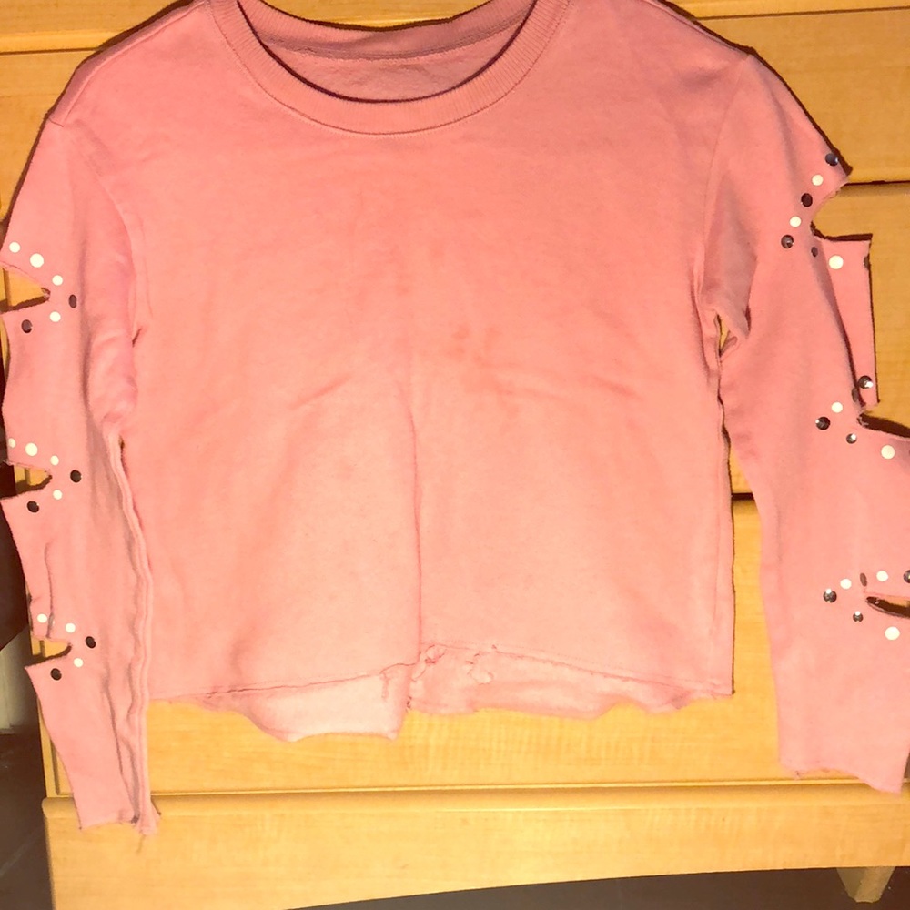 Justice Pink Crop Top Sweater For Girls